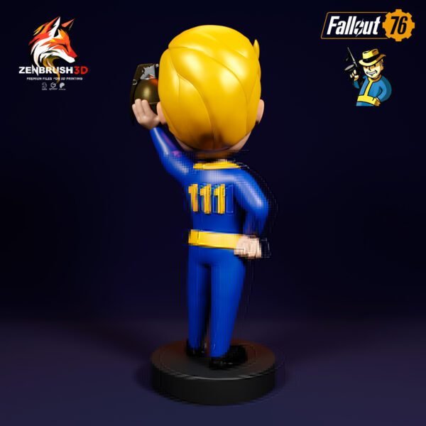 Fallout - Bobblehead - Pack 3 - 5 IN ONE STL 3D PRINTING - Imagen 2